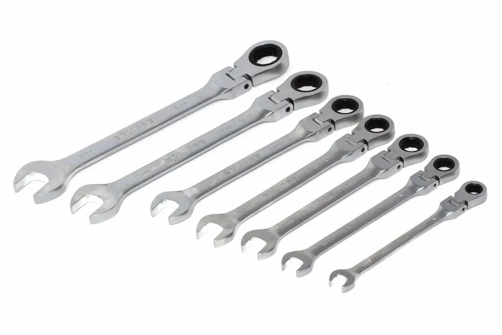 Eclipse Flex Combination Spanner set by Cherry Tree Tools, chrome vanadium steel with satin finish
