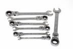 Eclipse Flex Combination Spanner set by Cherry Tree Tools, chrome vanadium steel with flex ring ends for tight spaces