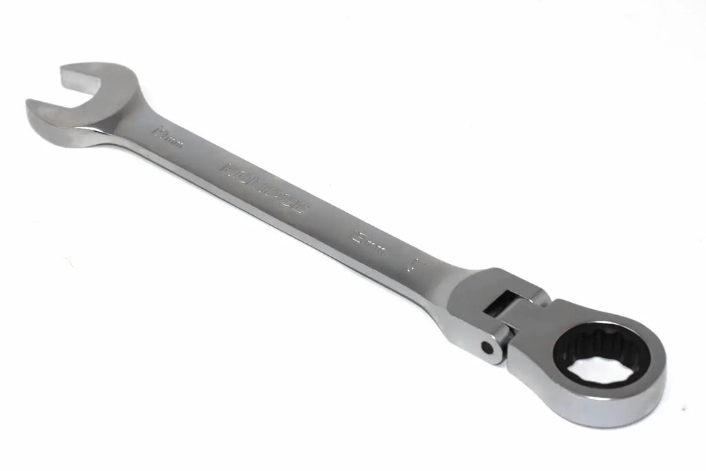 Eclipse Flex Combination Spanner set by Cherry Tree Tools, chrome vanadium steel with satin finish, flex ring end