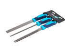 Eclipse Professional 3pc File Set- 2nd Cut by Cherry Tree Tools, metalworking file set with non-slip ergonomic handles