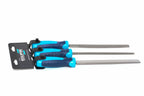 Eclipse Professional 3pc File Set- 2nd Cut by Cherry Tree Tools, blue and silver hardened steel blades