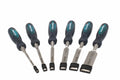 Eclipse Professional 6pc Wood Chisel Set by Cherry Tree Tools with chrome vanadium steel blades and soft grip handles