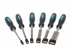 Eclipse Professional 6pc Wood Chisel Set by Cherry Tree Tools with chrome vanadium steel blades and soft grip handles