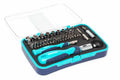 Eclipse Ratchet Screwdriver & Socket Set by Cherry Tree Tools, blue and dark grey, magnetic bit holder