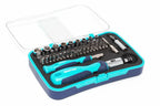 Eclipse Ratchet Screwdriver & Socket Set by Cherry Tree Tools, blue and dark grey, magnetic bit holder