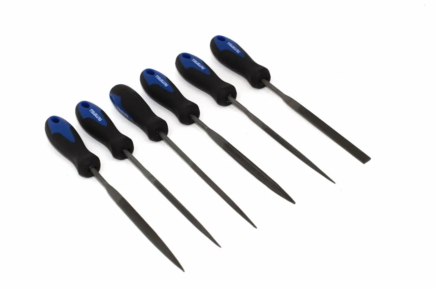 Faithfull 6pc Needle File Set by Cherry Tree Tools, rubber grip needle files for precision filing
