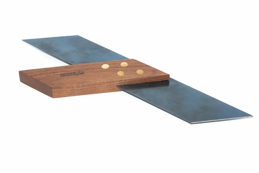 Footprint Tools 10" Mitre Square by Cherry Tree Tools with chemically blued steel blade and hardwood body