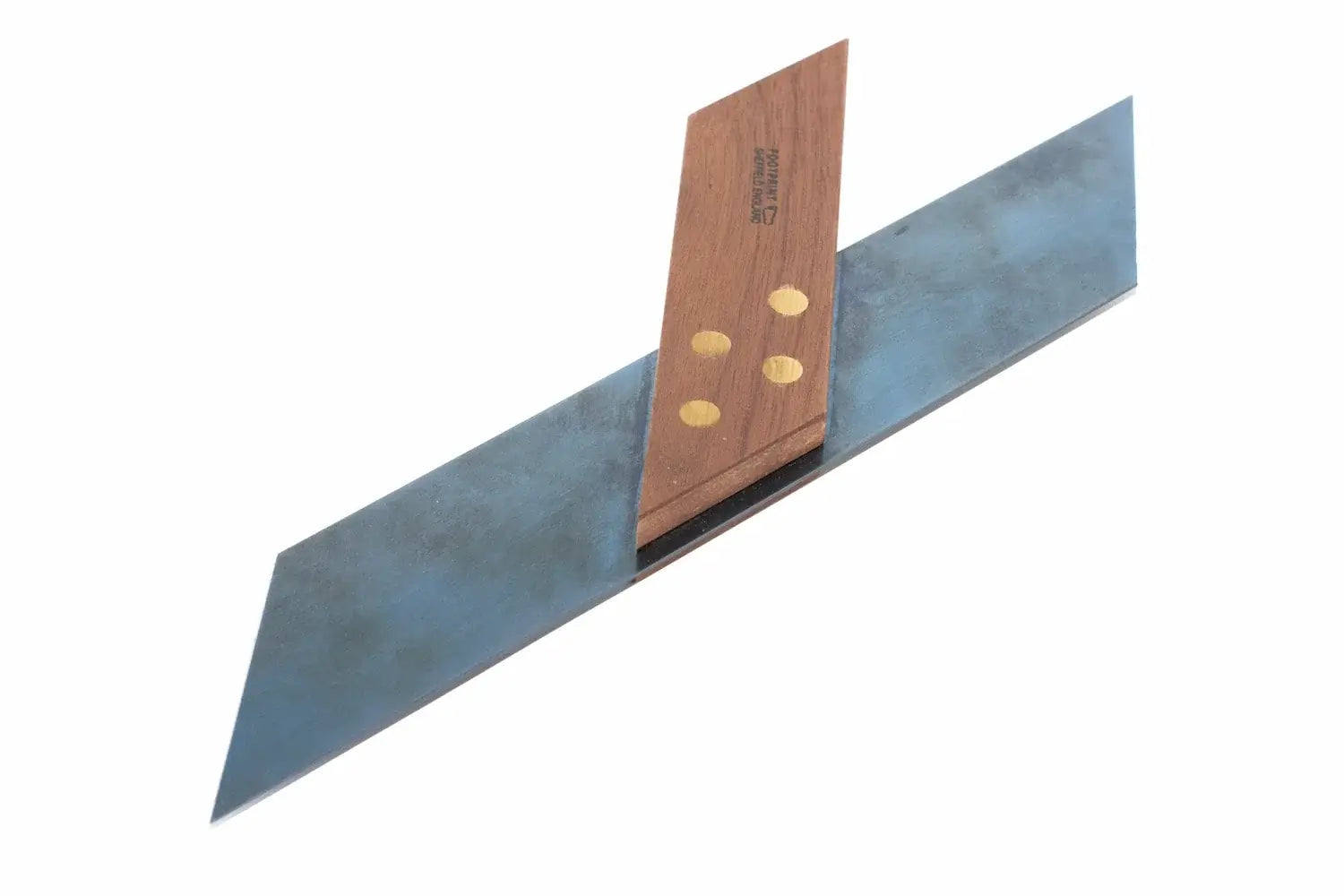 Footprint Tools 10" Mitre Square by Cherry Tree Tools with chemically blued steel blade and hardwood body