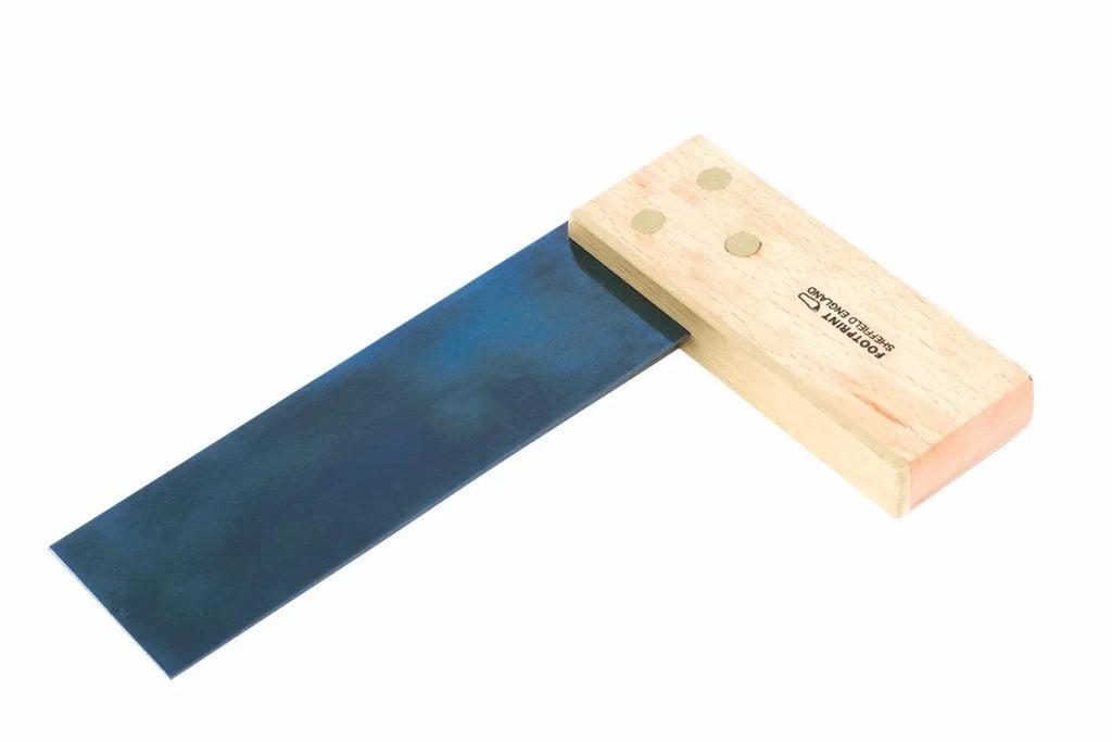 Footprint Tools 6" Beech Try Square by Cherry Tree Tools, solid beech with brass face plate