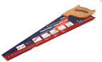 Spear & Jackson 22" Skew Back Hand Saw displayed with packaging, showcasing its design and features.