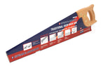 Spear & Jackson 22" Skew Back Hand Saw packaging showcasing ergonomic design and resharpenable teeth.