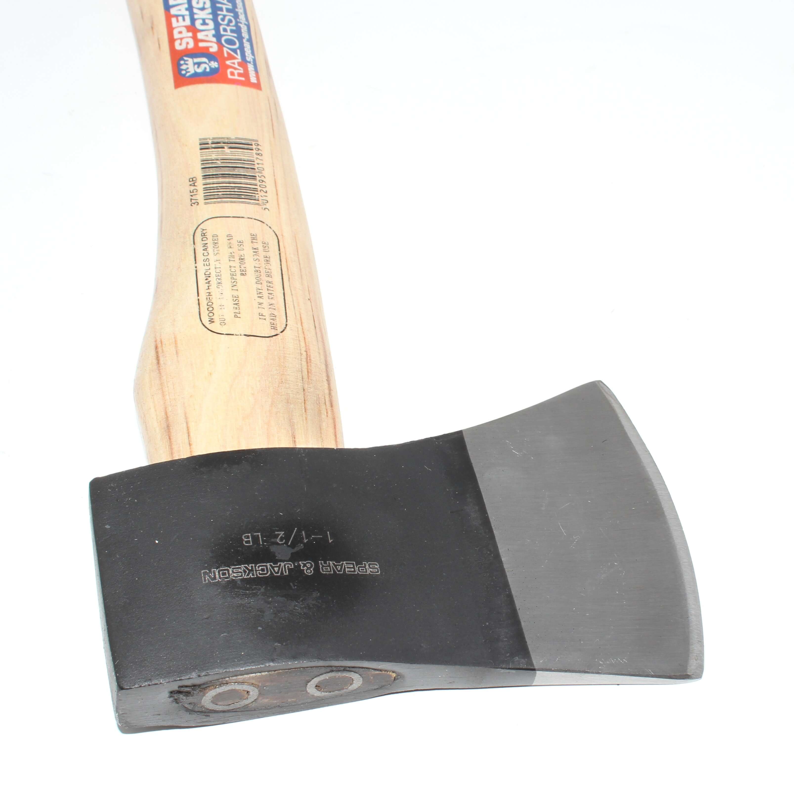 Spear & Jackson 1.5lb Hatchet - Hickory Handle with a durable hickory shaft and efficient weight distribution.