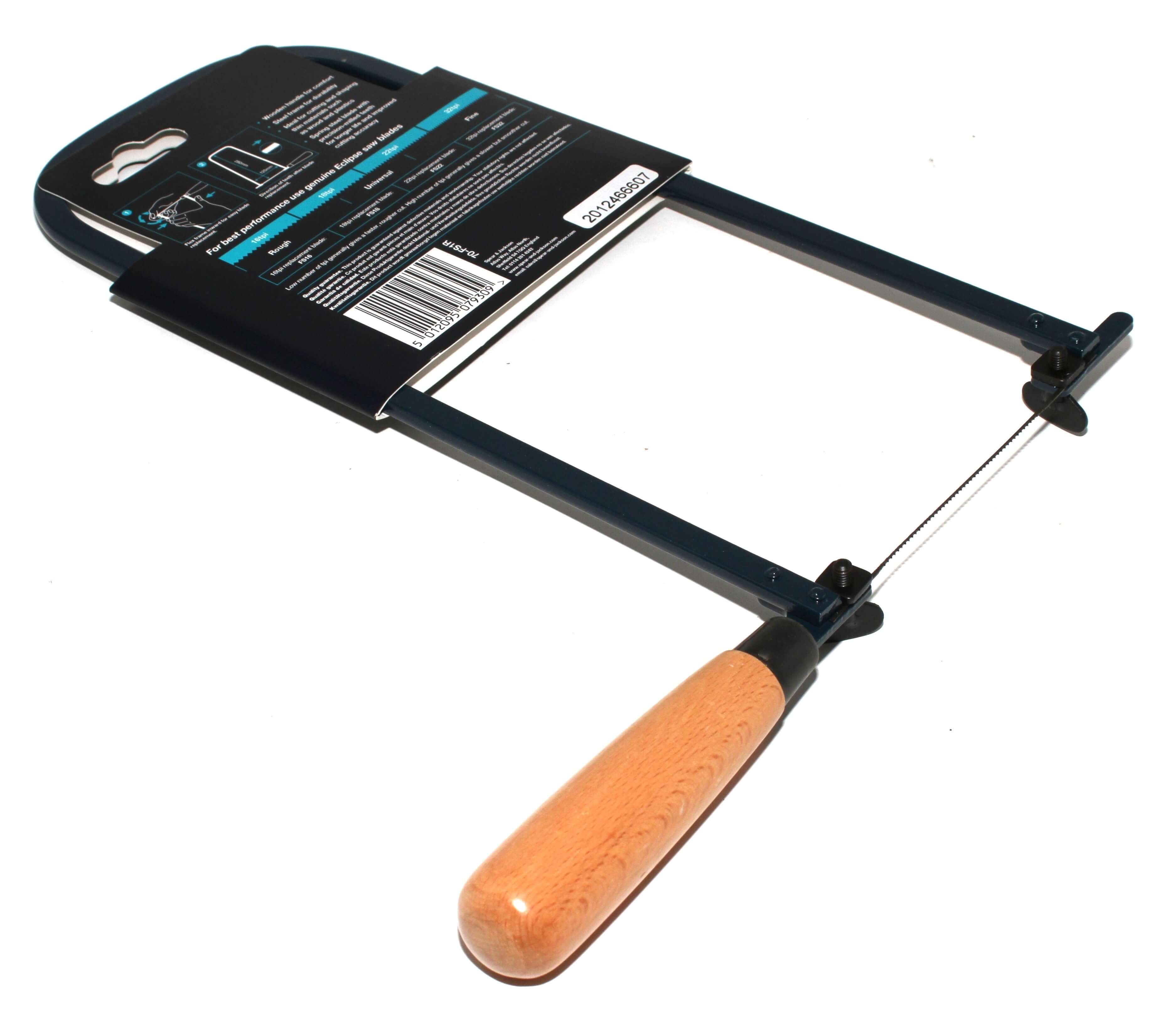 Eclipse Professional Fretsaw Woodworking tool with a wooden handle and precision blade.
