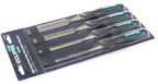 Eclipse Professional 4pc Wood Chisel Set in packaging showcasing high-quality woodworking tools.