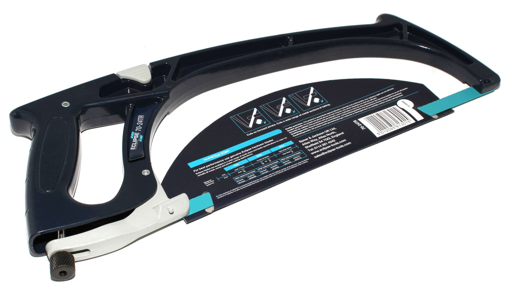 Eclipse Professional Hacksaw High Tension with ergonomic grip and high-tension frame for precision cutting.