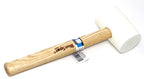 Blue Spot 16oz White Rubber mallet with a wooden handle and white rubber head for versatile tools.