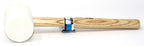 Blue Spot 16oz White Rubber mallet with a wooden handle and soft white head for safe striking.