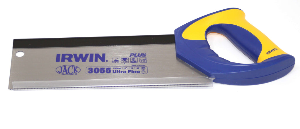 Irwin Jack 10" Tenon Saw with comfortable grip and fine cutting edge for precision woodworking.