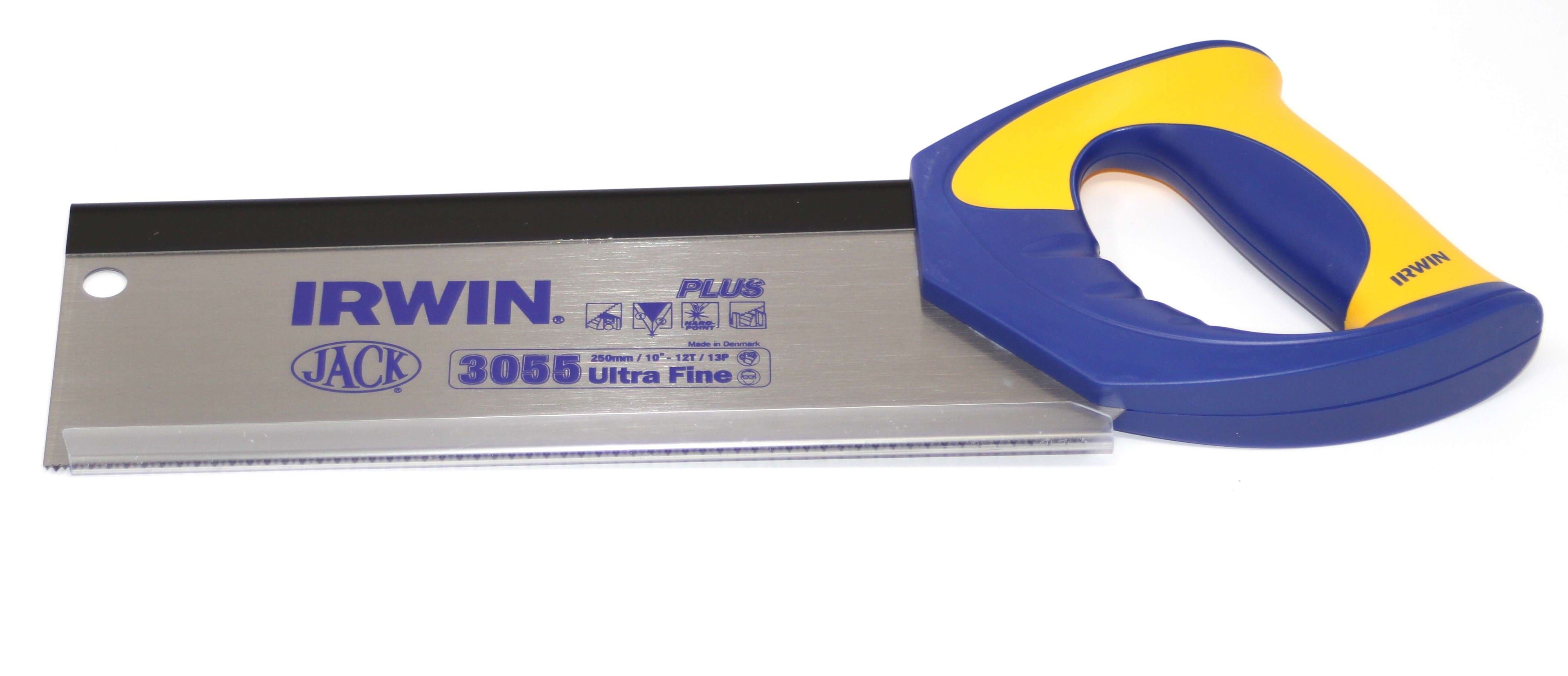 Irwin Jack 10" Tenon Saw with comfortable grip and fine cutting edge for precision woodworking.