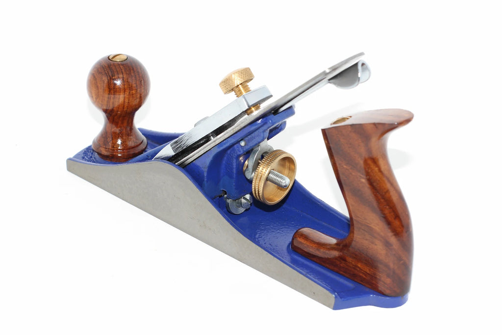 Irwin Record No 4 Smoothing Plane 50mm woodworking tool by Cherry Tree Tools in blue with no4 smoothing plane