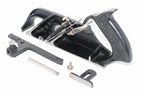 Stanley Duplex Rebate Plane No 078 shown with several small metal adjustment parts arranged beside it on a plain white background.