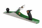 Kunz no 6 Fore Plane corrugated sole A green and silver woodworking hand plane with black knobs, shown on a plain white background. The brand name 'KUNZ' is visible on the handle.
