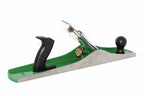 Kunz no 6 Fore Plane corrugated sole A green and silver Kunz woodworking hand plane with black handles and a brass adjustment knob, shown on a plain white background.