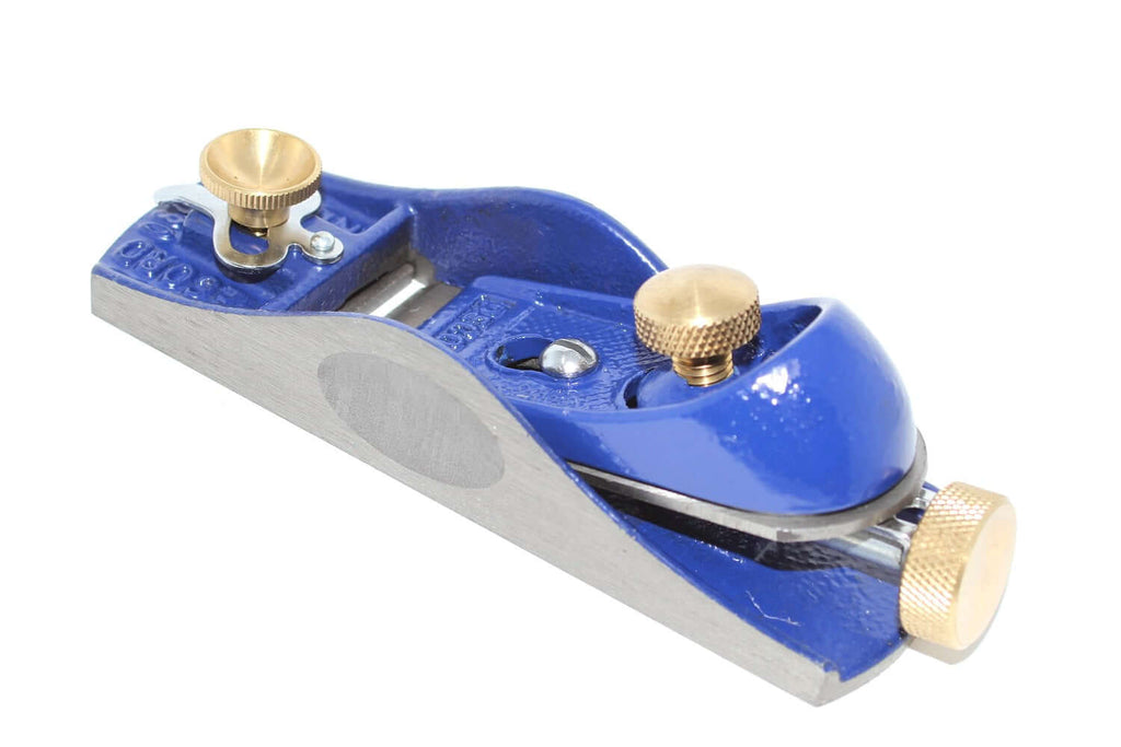 Irwin Record Block Plane No 60 1/2 with brass knobs and durable cast iron body.