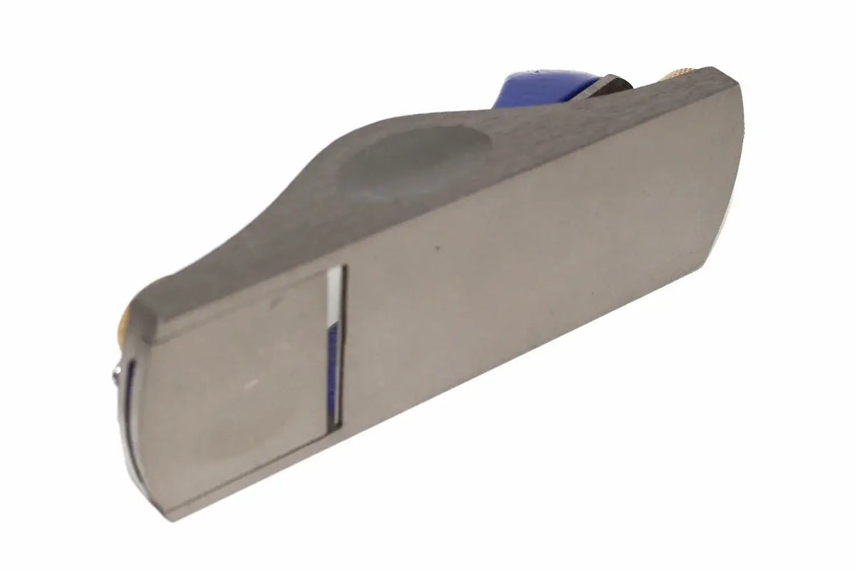 Irwin Record Block Plane No 60 1/2 by Cherry Tree Tools, cast iron block plane in grey with blue blade