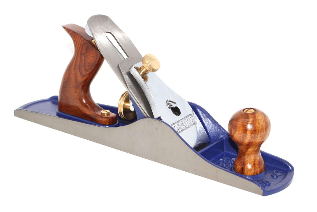 Irwin Record No 5 Jack Plane Woodworking, precision ground cast iron sole, adjustable blade for woodworking tasks.