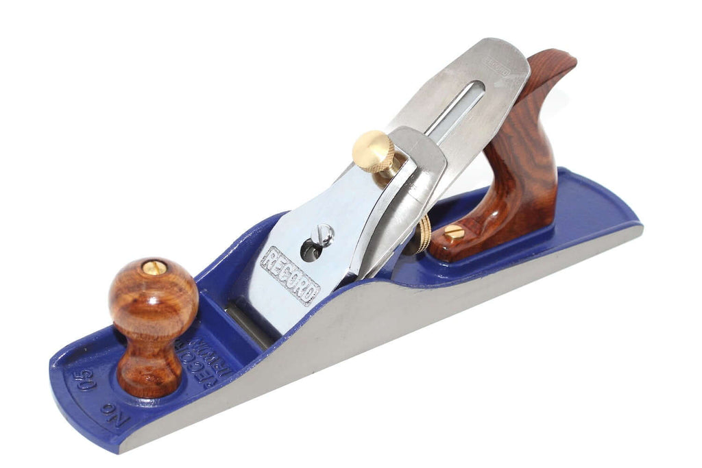 Irwin Record No 5 Jack Plane Woodworking shown from the side, featuring precision ground cast iron sole.