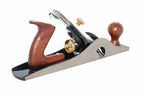 Faithfull no 10 rebate plane with a polished cast iron body, brass adjustment knobs, shown on a plain white background.