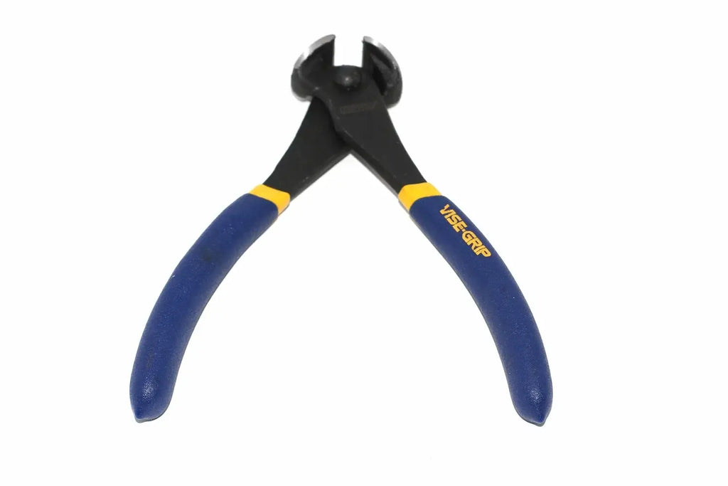 Irwin Vise-Grip 7" end cutting nippers by Cherry Tree Tools with blue Pro Touch handles and curved jaws
