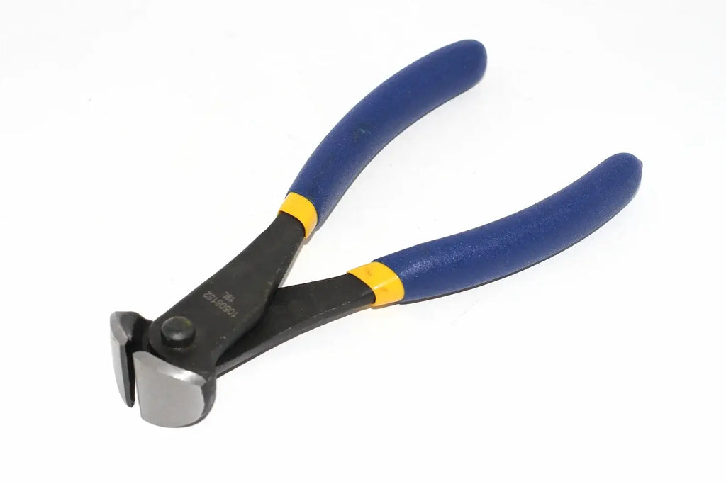 Irwin Vise-Grip 7" End Cutting Nippers by Cherry Tree Tools, blue and yellow ergonomic Pro Touch handles