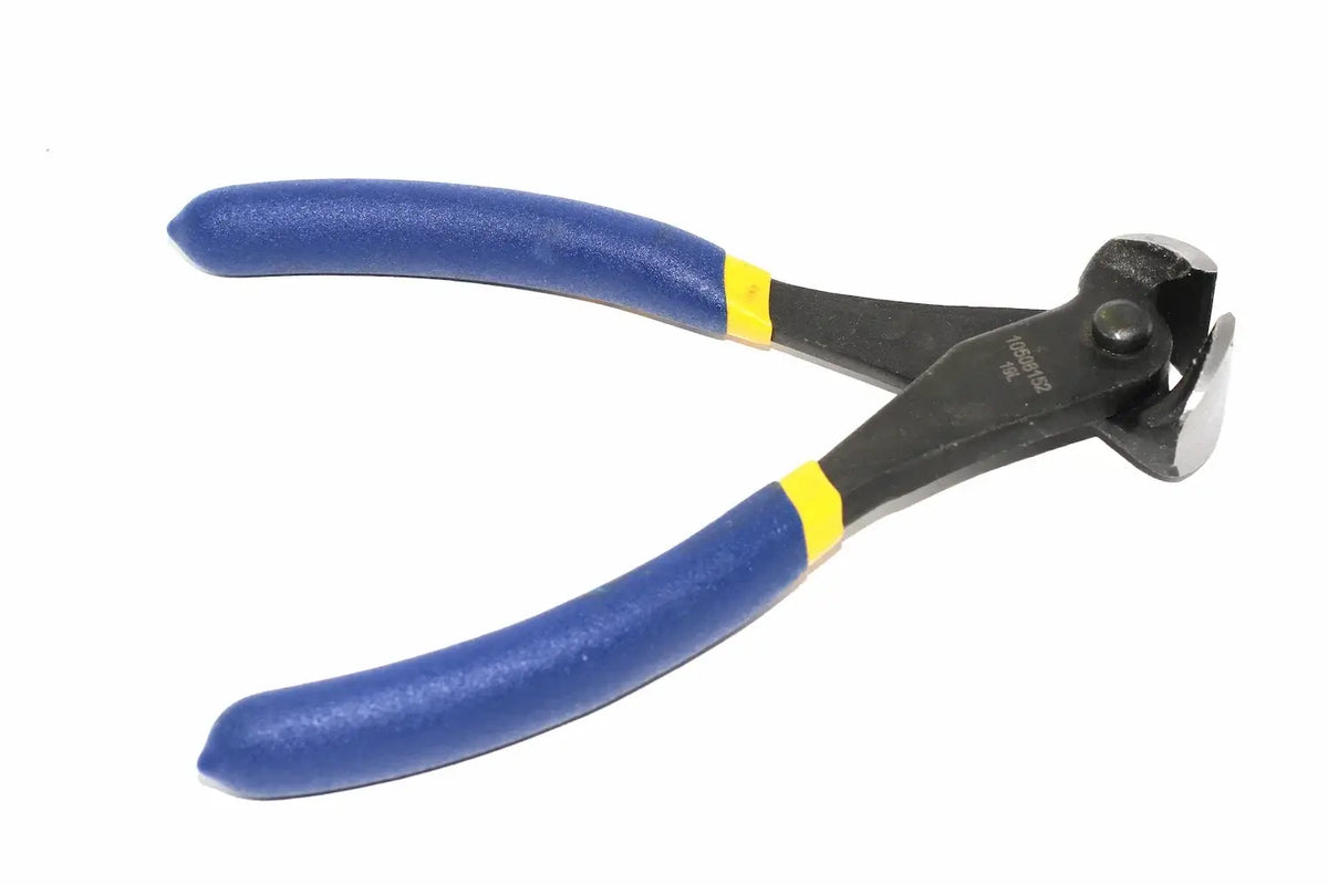 Irwin Vise-Grip 7" end cutting nippers by Cherry Tree Tools with blue Pro Touch handles and curved jaws