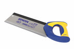 Irwin Jack 10" Tenon Saw by Cherry Tree Tools with blue and yellow handle and steel backed blade