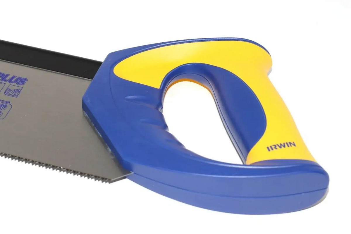 Irwin Jack 10" Tenon Saw by Cherry Tree Tools with blue and yellow hardpoint teeth for fine joinery