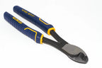 Irwin Vise-Grip 8" cable cutting pliers by Cherry Tree Tools in blue and yellow with induction-hardened edges