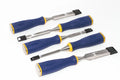 Irwin Marples MS500 Chisel Set 5 Piece by Cherry Tree Tools in blue with ProTouch handles for reduced vibration
