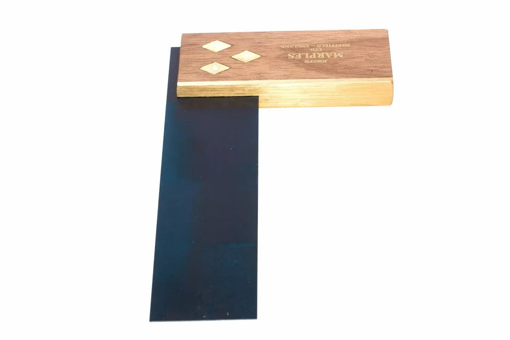 Joseph Marples 6 Walnut Try Square with solid walnut stock and steel blade for precision woodworking.