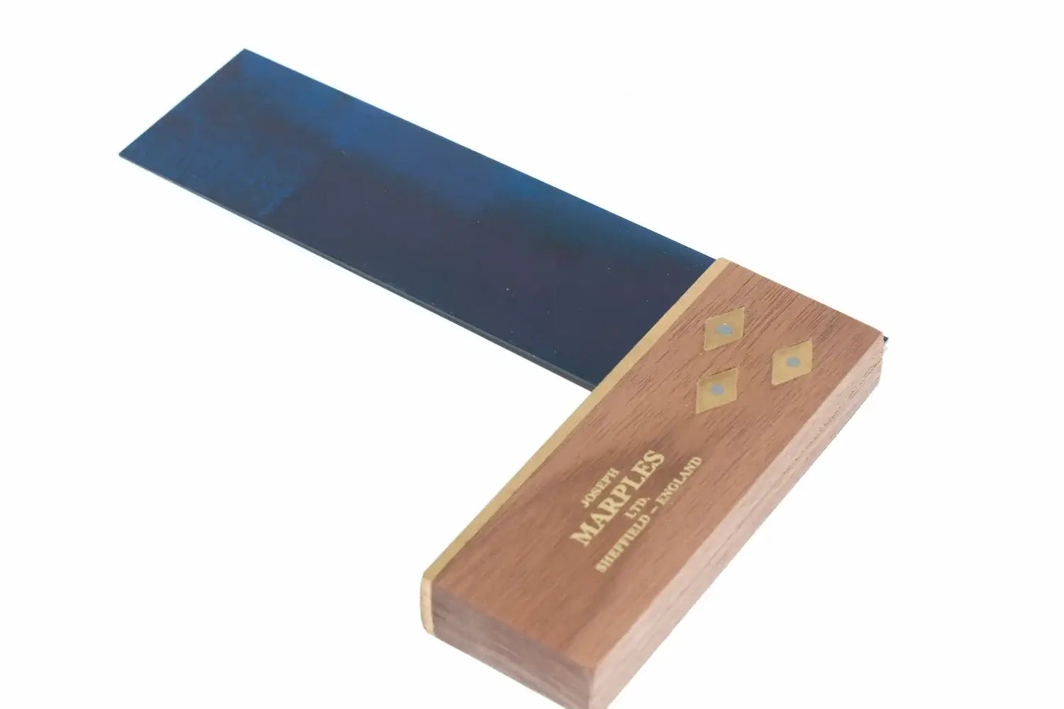 Joseph Marples 6 Walnut Try Square showing its solid walnut stock and steel blade for precise measurements.