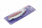 Marshalltown Durasoft Utility Knife in packaging with retractable blade and push button release system.