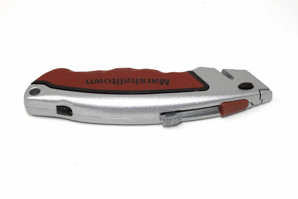 Marshalltown Durasoft Utility Knife side view showing retractable blade and ergonomic handle