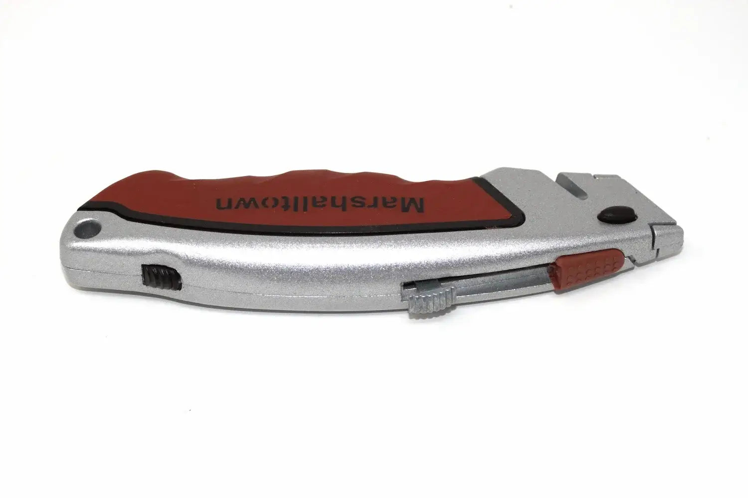 Marshalltown Durasoft Utility Knife side view showing retractable blade and ergonomic handle