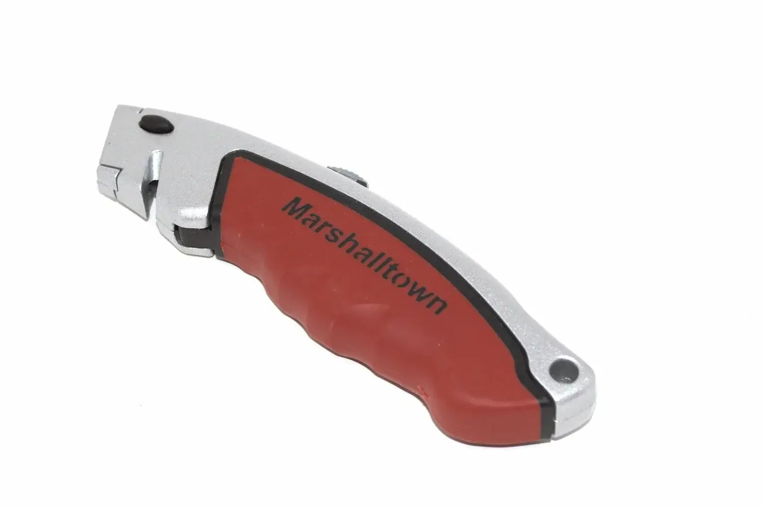 Marshalltown Durasoft Utility Knife with retractable blade and ergonomic grip for precision tasks.
