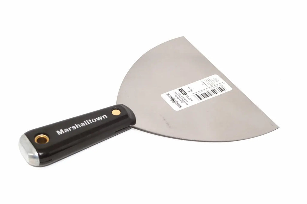 Marshalltown 6 Flex Jointer Scraper with heat-treated stainless steel blade for precision and durability.