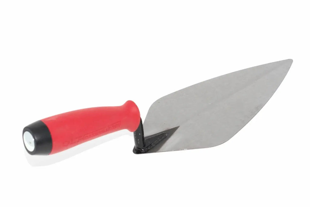 Marshalltown 10 Brick Trowel with a durable stainless steel blade and ergonomic red handle for masonry tasks.