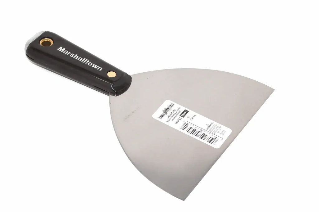 Marshalltown 6 Flex Jointer Scraper with a heat-treated stainless steel blade for precise application