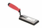 Marshalltown QLT 6" margin trowel from Cherry Tree Tools with a red handle and gum rubber face with tempered steel