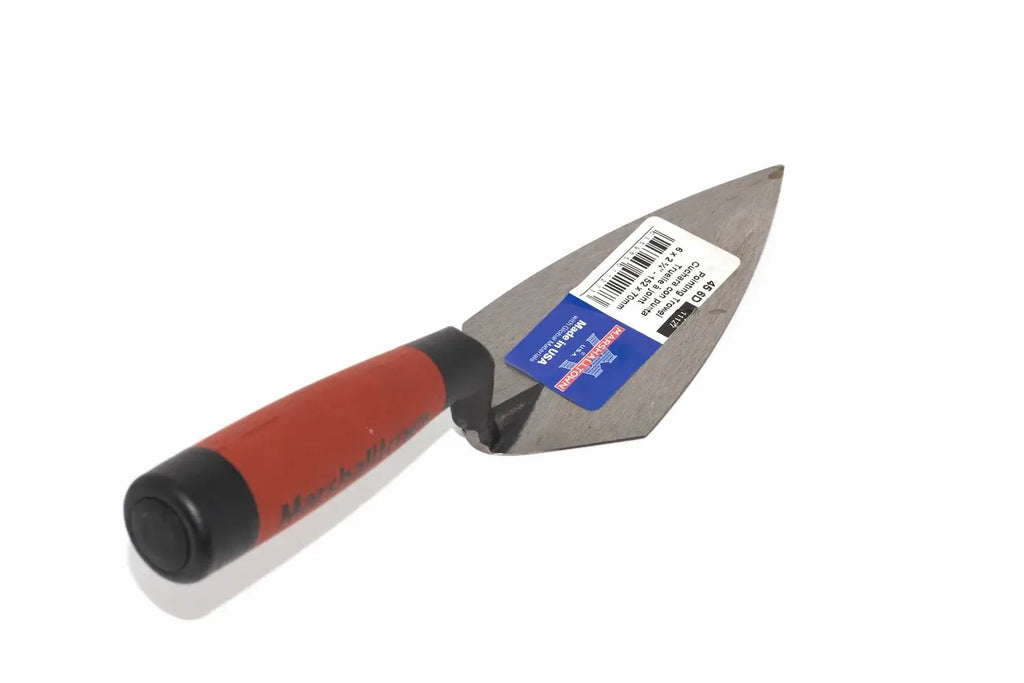 Marshalltown 6 QLT Pointing Trowel with Durasoft handle for precision in masonry work.